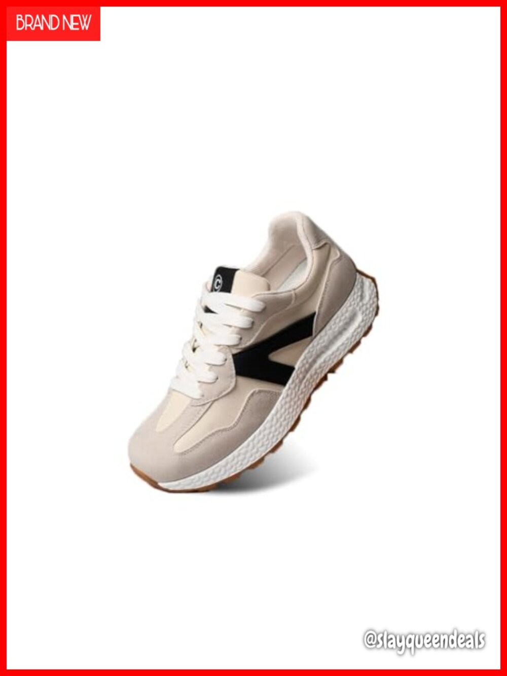 Women's Athletic Walking Shoes Popcorn Sole Lace-Up Sneakers for Running